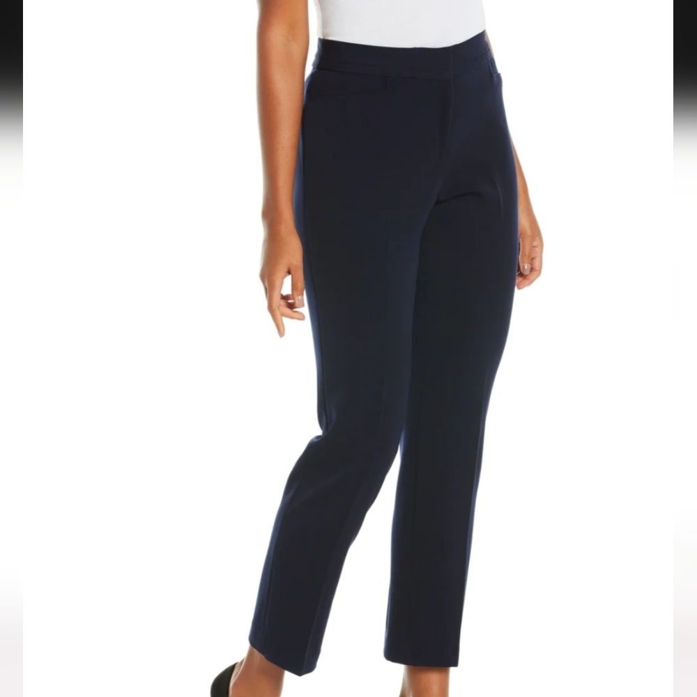 Rafaella navy curvy fit ankle pants